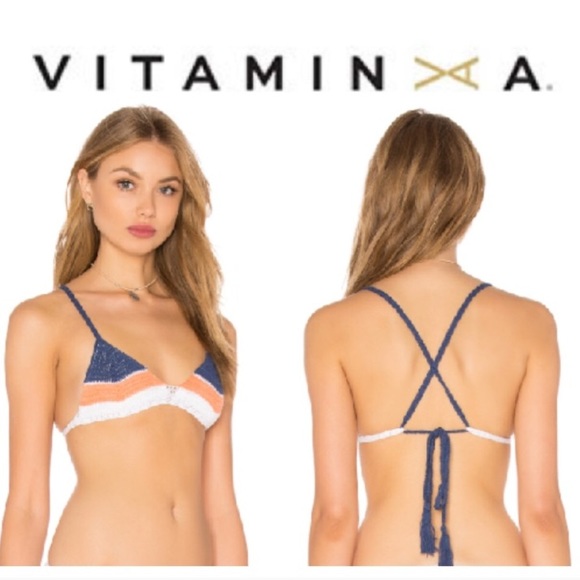 Anthropologie Other - NEW! Vitamin A Nightbird crochet string bikini top